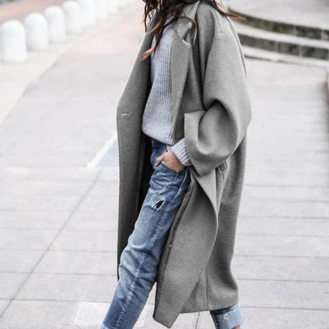 Mina – Cozy Long Trench Coat