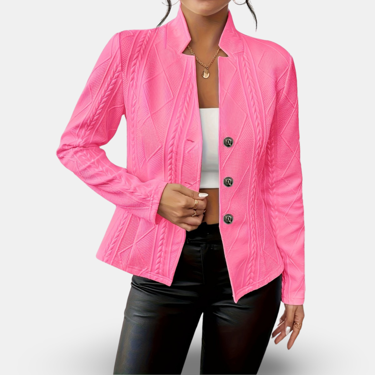 Dahlia – Elegant Buttoned Blazer