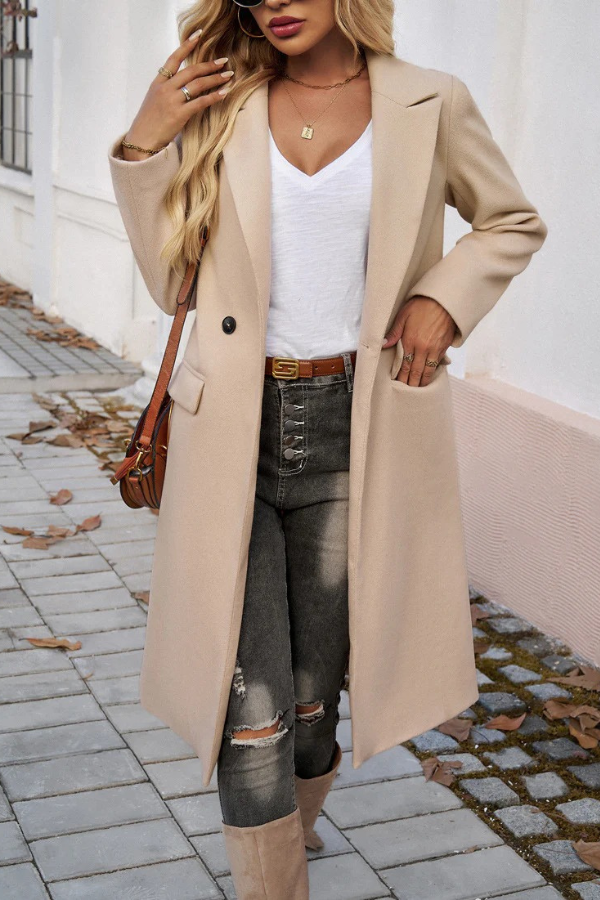 Jenna – Elegant Tailored Long Winter Coat