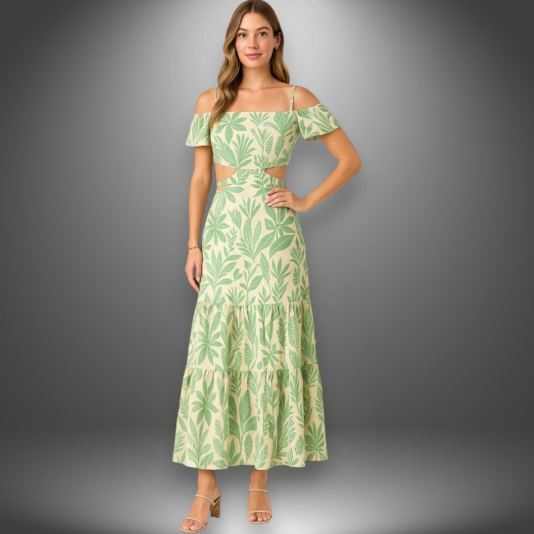 Ivy – Off-Shoulder Cut-Out Maxi Dress