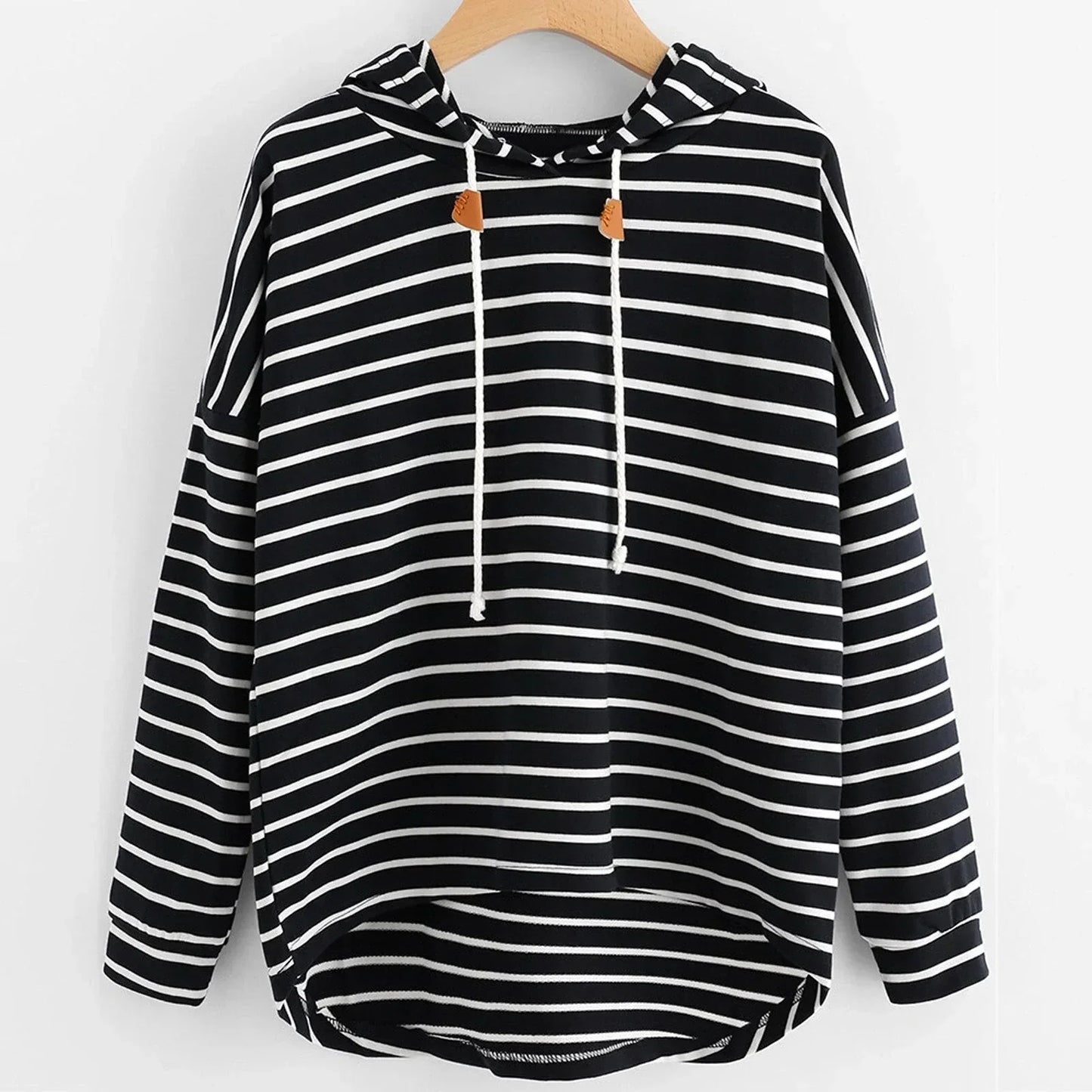 Mia – Elegant Striped Hoodie