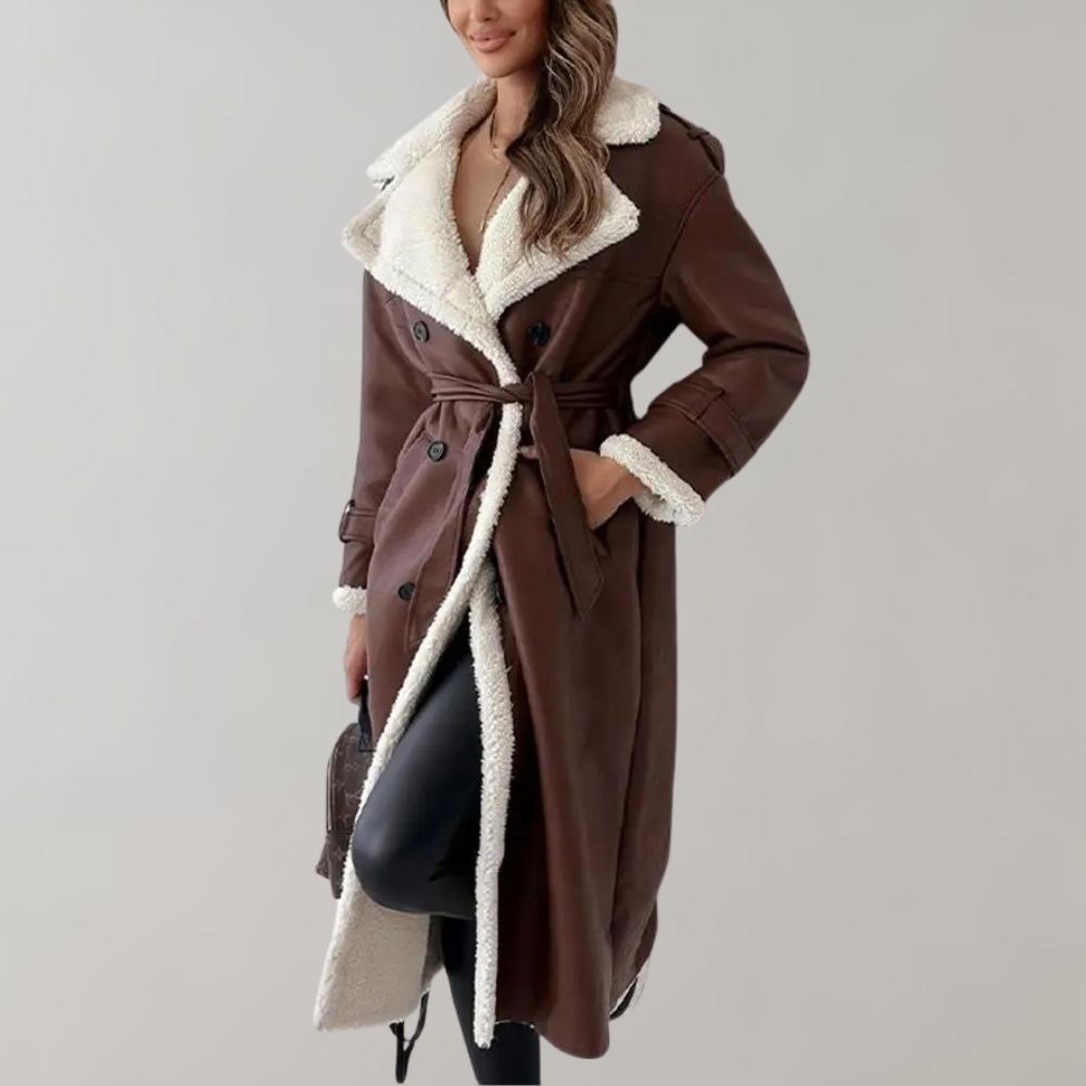 Amber – Long Faux Shearling Coat