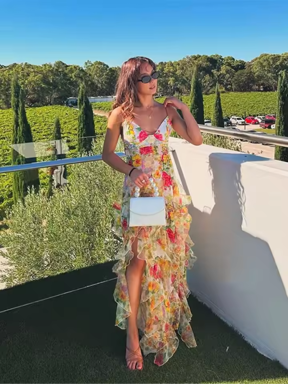 Indigo – Ruffled Floral Dress