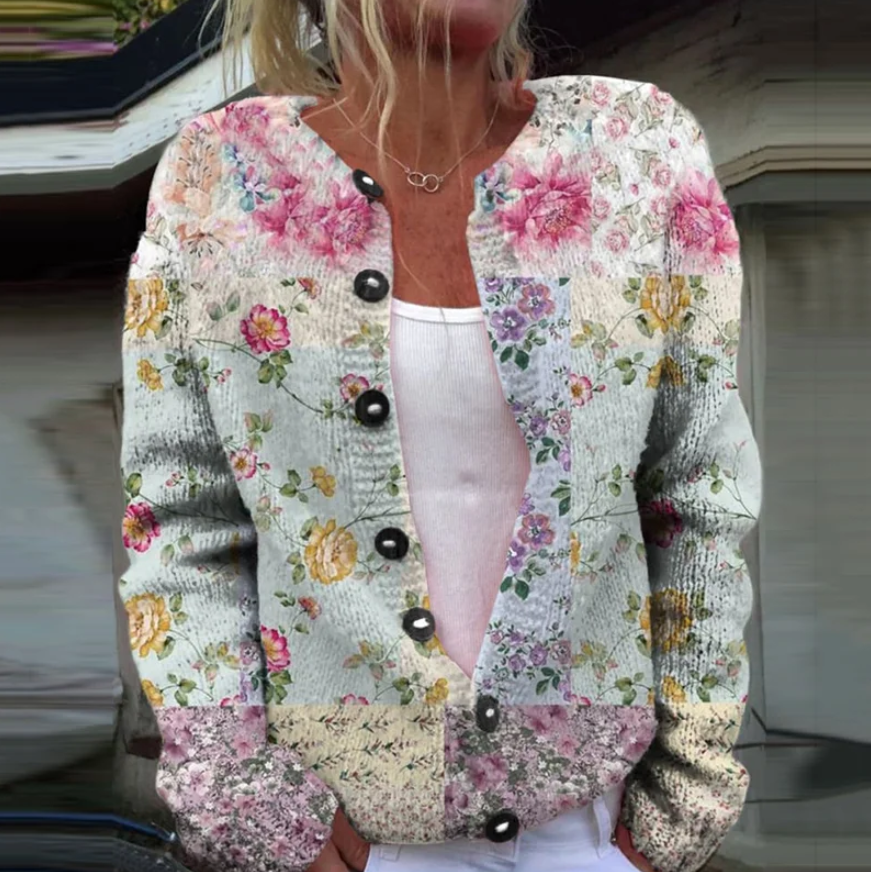 Jane – Floral Knit Cardigan
