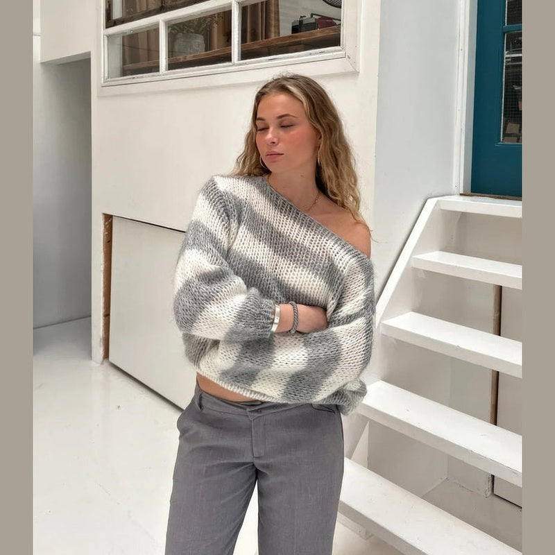 Cassia – Stylish Striped Sweater