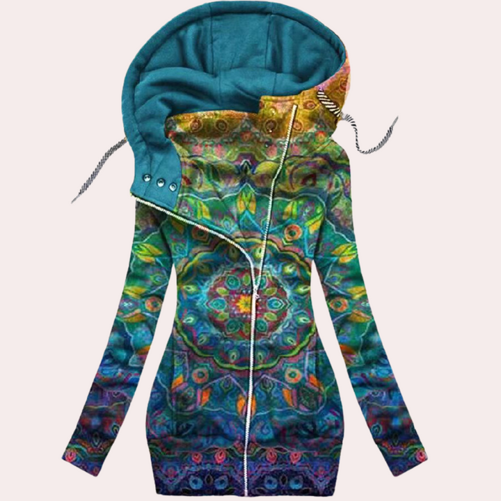Delilah – Floral Zip-Up Hoodie
