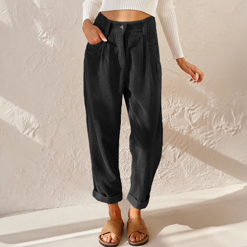 Jazlyn – High Waist Corduroy Pants