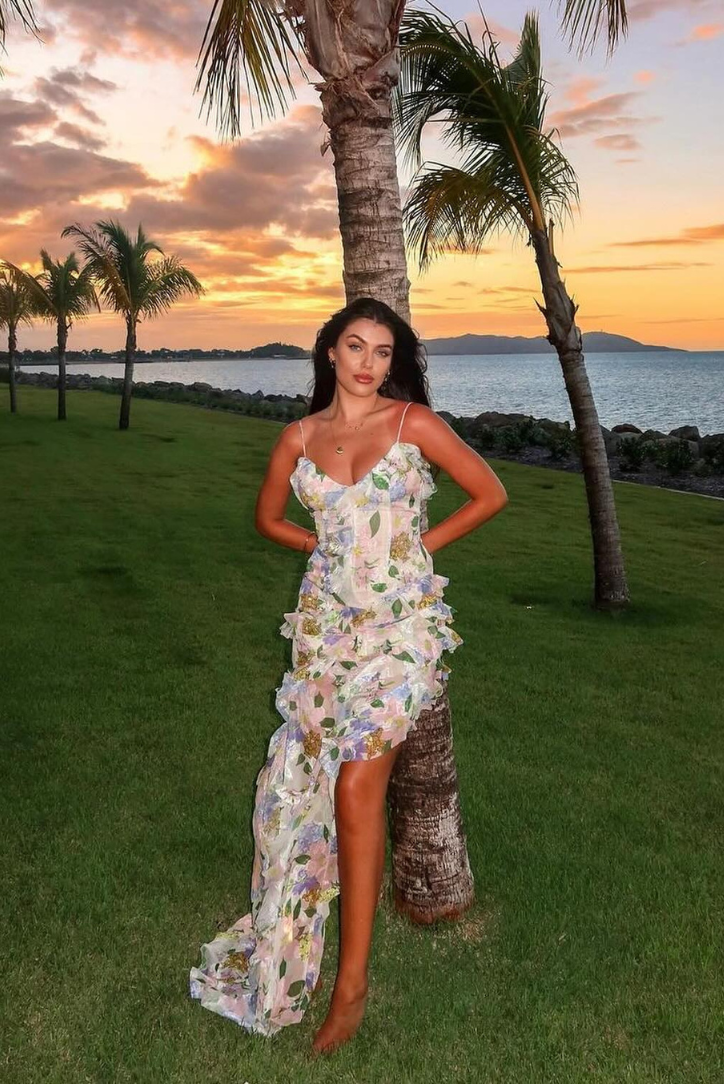 Fleur – Ruffled Floral Maxi Dress