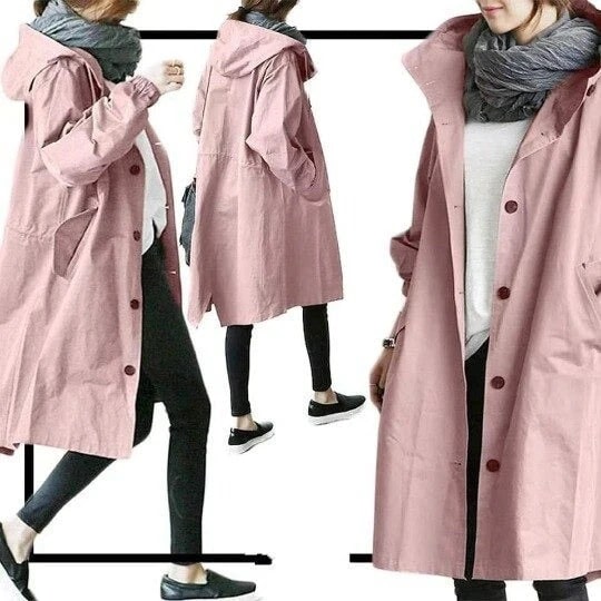 Giselle – Elegant High-neck Trench Coat