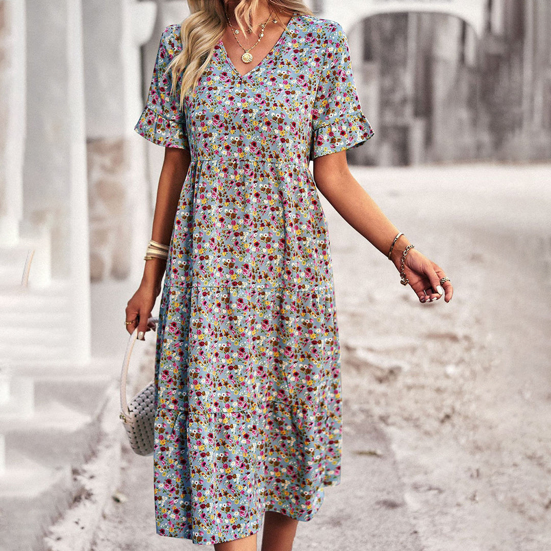 Harley – Floral Boho Midi Dress