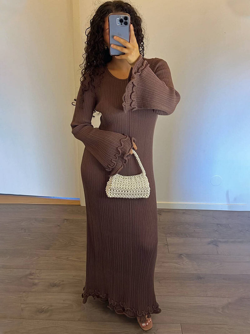 Candor – Ruffles Flared Maxi Dress