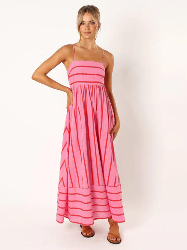 Elora – Striped Maxi Dress