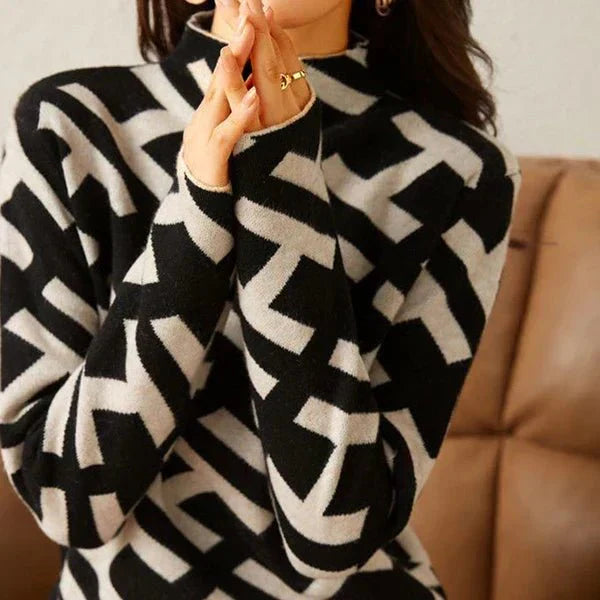 Helena – Elegant Geometric Sweater