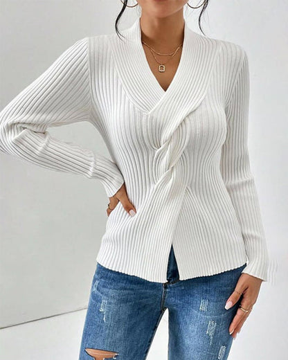Lucia – Stylish Ribbed Sweater