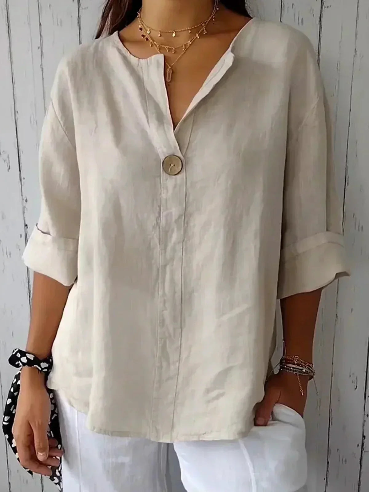 Adelaide – Casual V-Neck Blouse