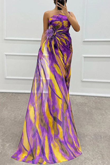Sophia – Off-Shoulder Slit Maxi Dress