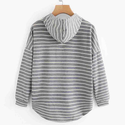 Mia – Elegant Striped Hoodie