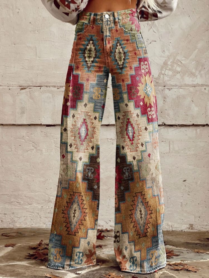 Willa – Geometric Wide Leg Pants