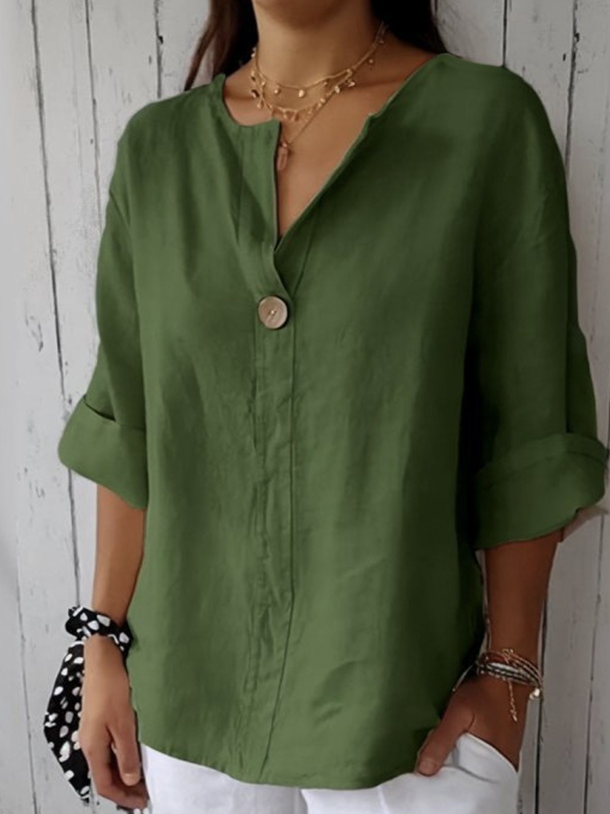 Adelaide – Casual V-Neck Blouse