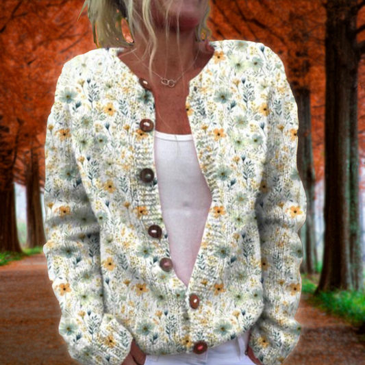 Jane – Floral Knit Cardigan
