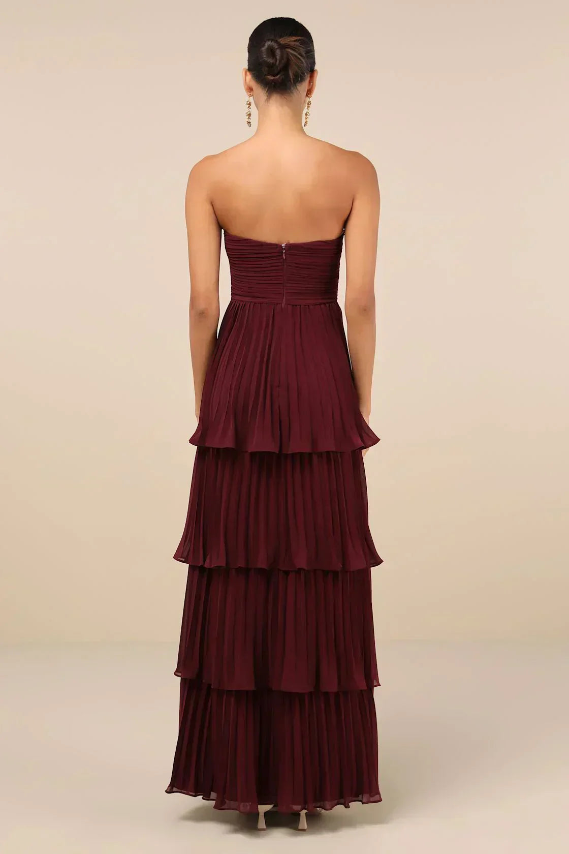 Soleil – Ruffled Pleated Maxi Dress