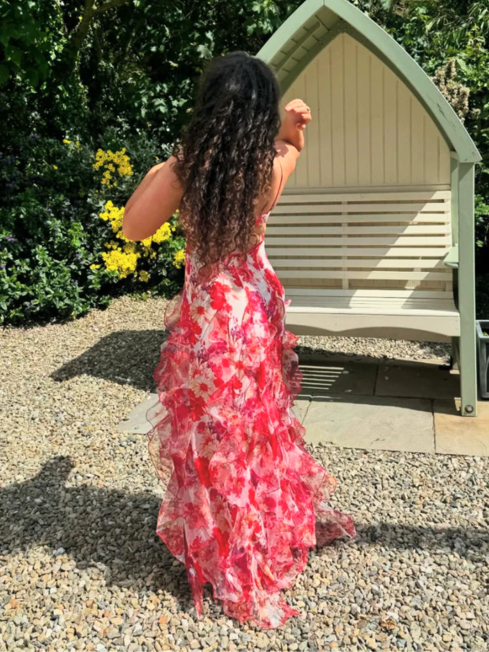 Indigo – Ruffled Floral Dress