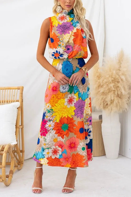 Gemma – Vibrant Floral Maxi Dress