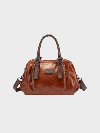 Sabine – Leather Handbag with Smart Compartments