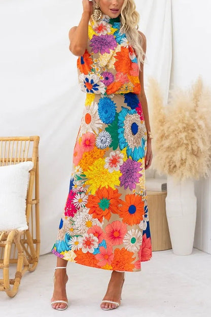 Gemma – Vibrant Floral Maxi Dress