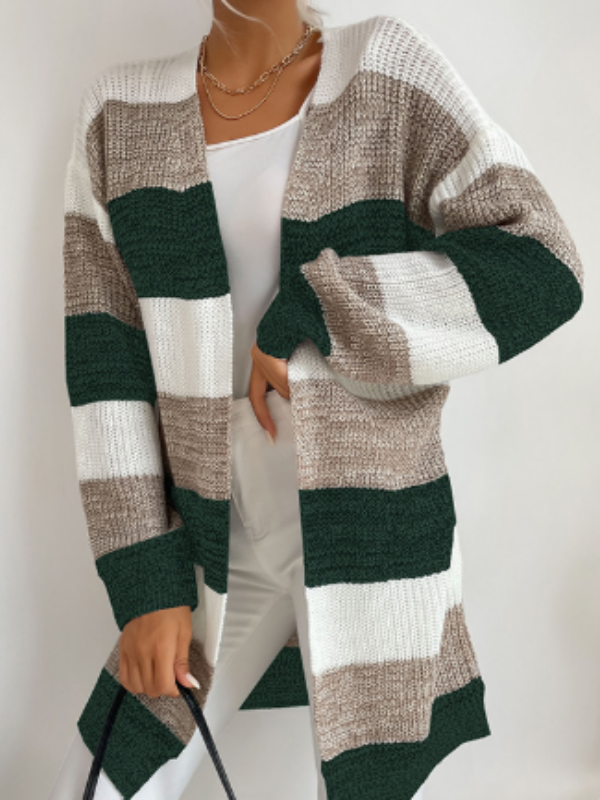 Irisa – Striped Classic Cardigan