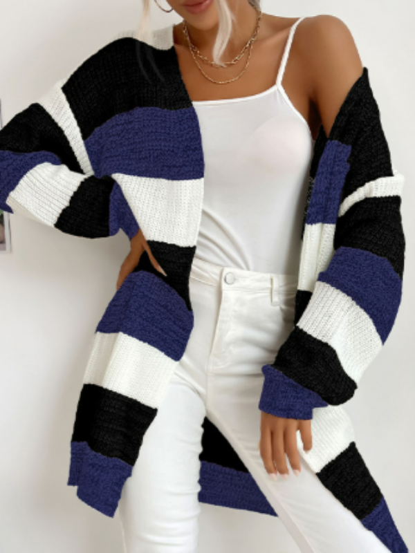 Irisa – Striped Classic Cardigan