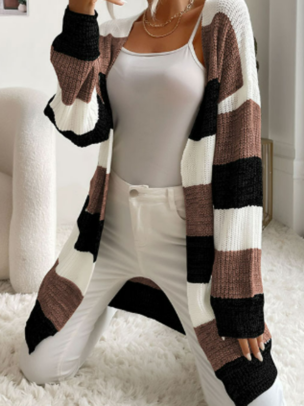 Irisa – Striped Classic Cardigan