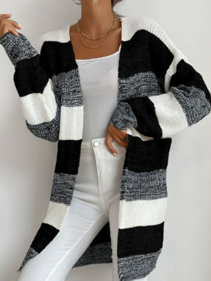 Irisa – Striped Classic Cardigan
