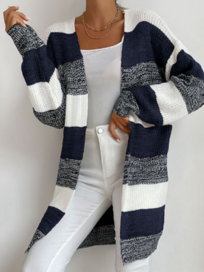 Irisa – Striped Classic Cardigan