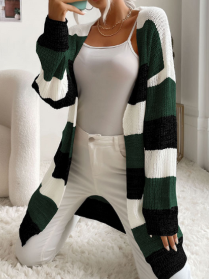 Irisa – Striped Classic Cardigan