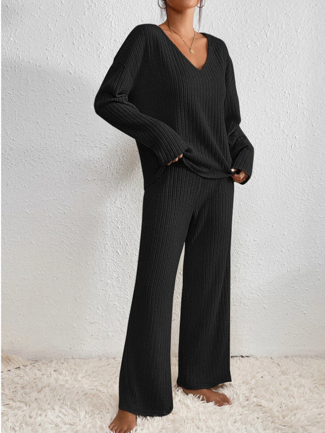 Bianca – V-Neck Knit Lounge Set