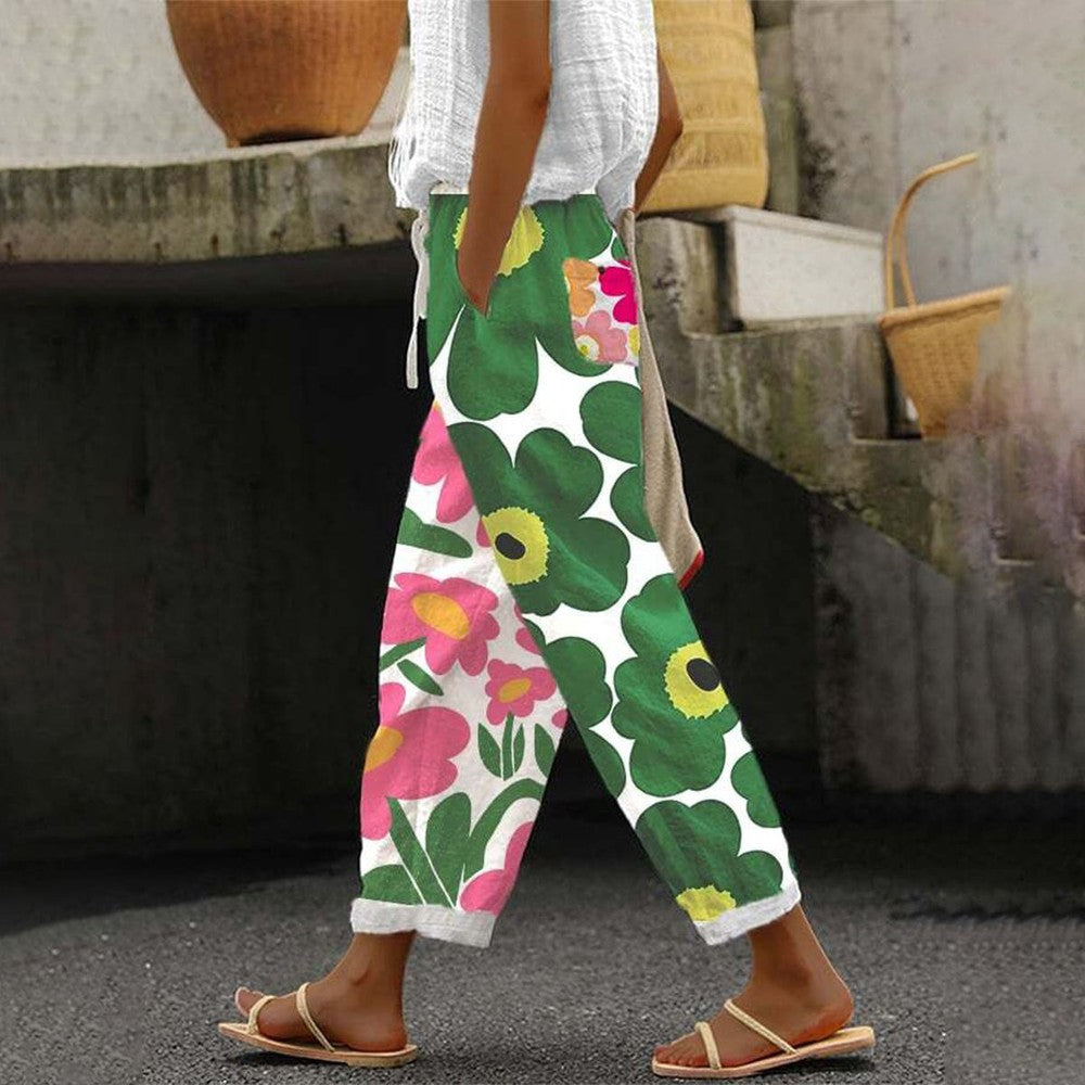 Celine – Floral Printed Loose Pants