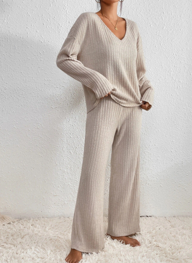 Bianca – V-Neck Knit Lounge Set