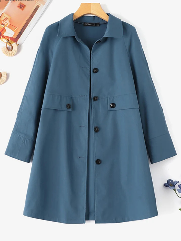 Ophelia – Women's Buttoned Trench Coat