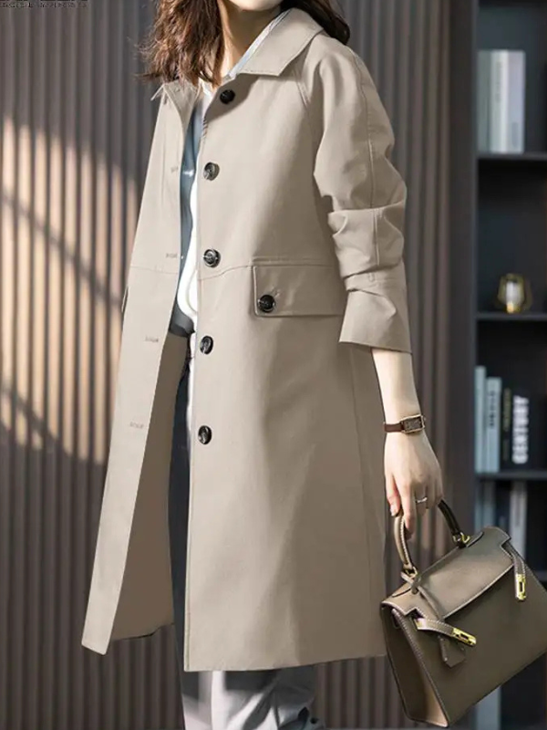 Ophelia – Women's Buttoned Trench Coat