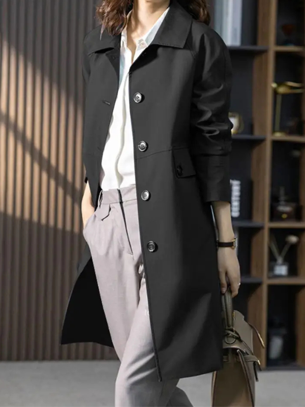 Ophelia – Women's Buttoned Trench Coat