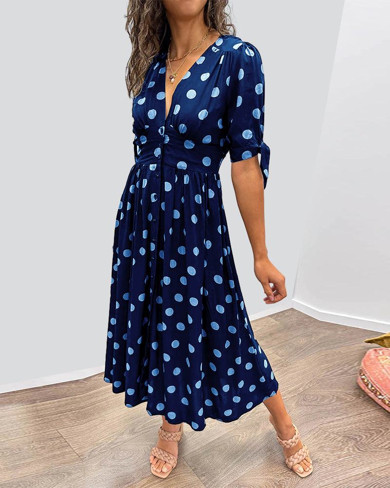 Azira – Classy Polka Dot Dress