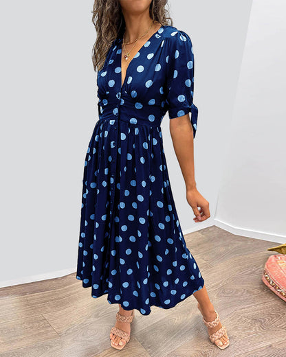 Azira – Classy Polka Dot Dress