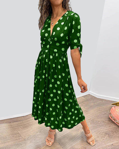 Azira – Classy Polka Dot Dress