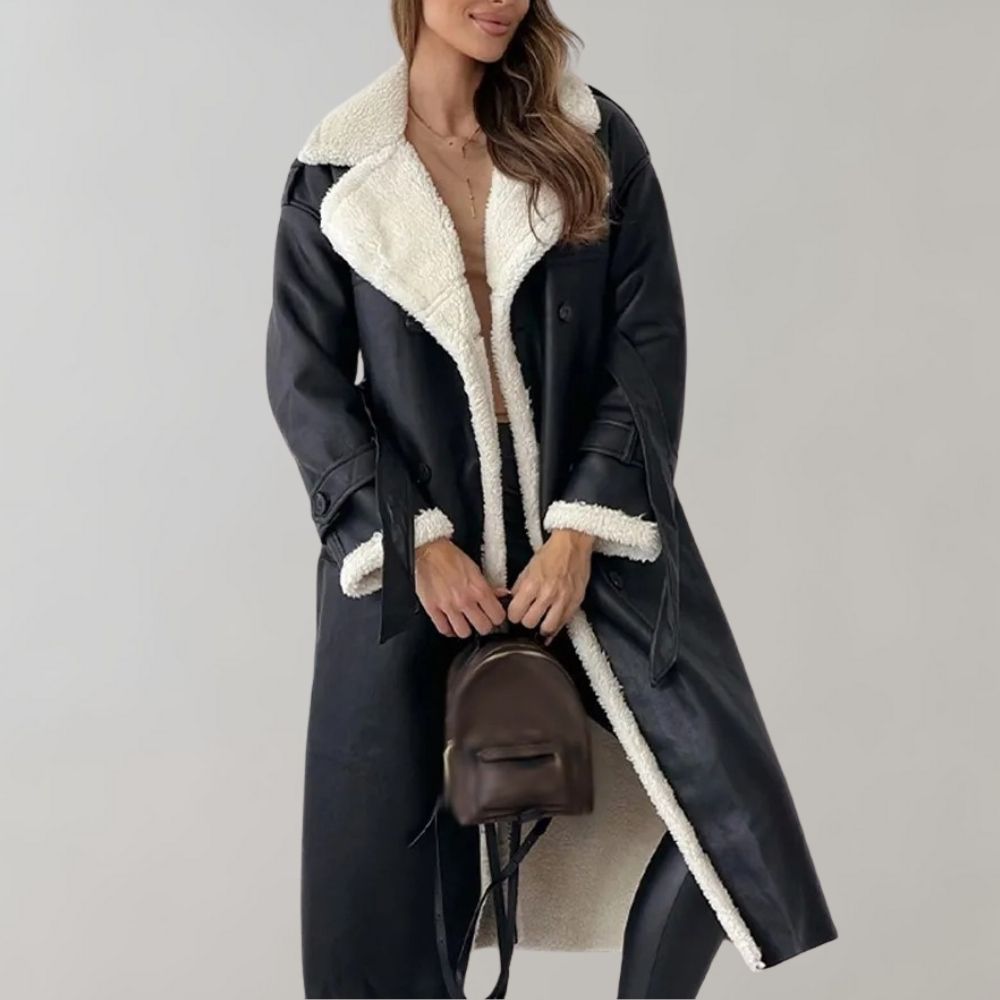 Amber – Long Faux Shearling Coat