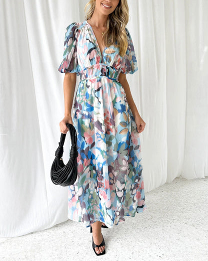 Tess – Elegant Floral Maxi Dress