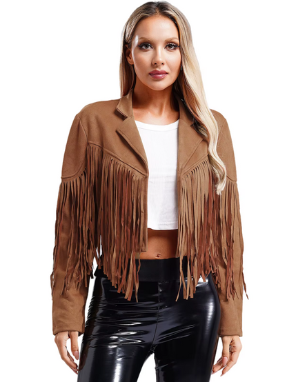 Rosalie – Brown Fringes Jacket