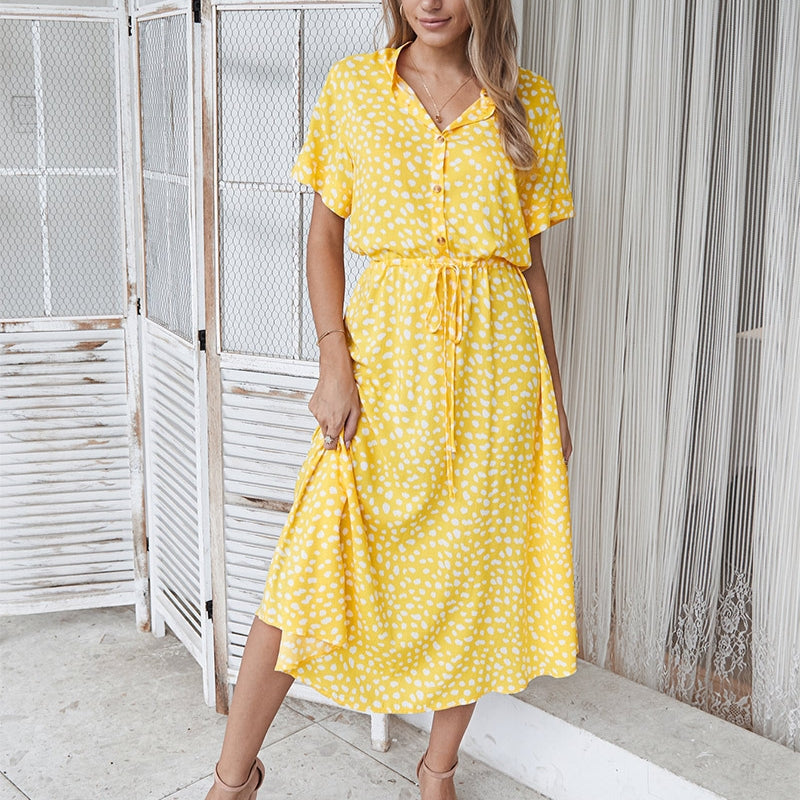 Molly – Elegant Leopard Print Midi Dress