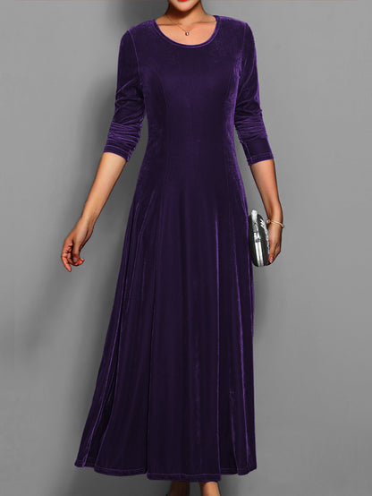 Cambria –  Elegant Velvet Maxi Dress