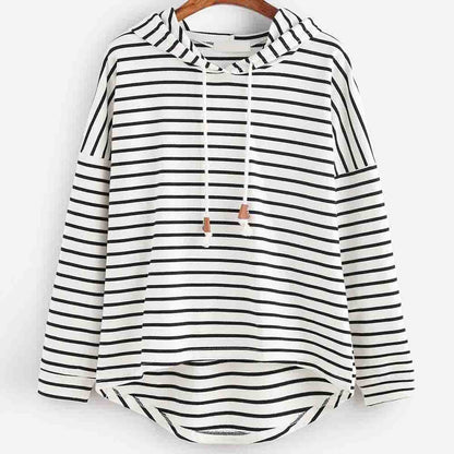 Mia – Elegant Striped Hoodie